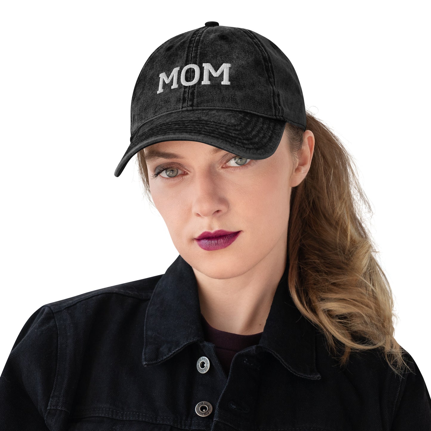 Mom Embroidered Cotton Twill Cap