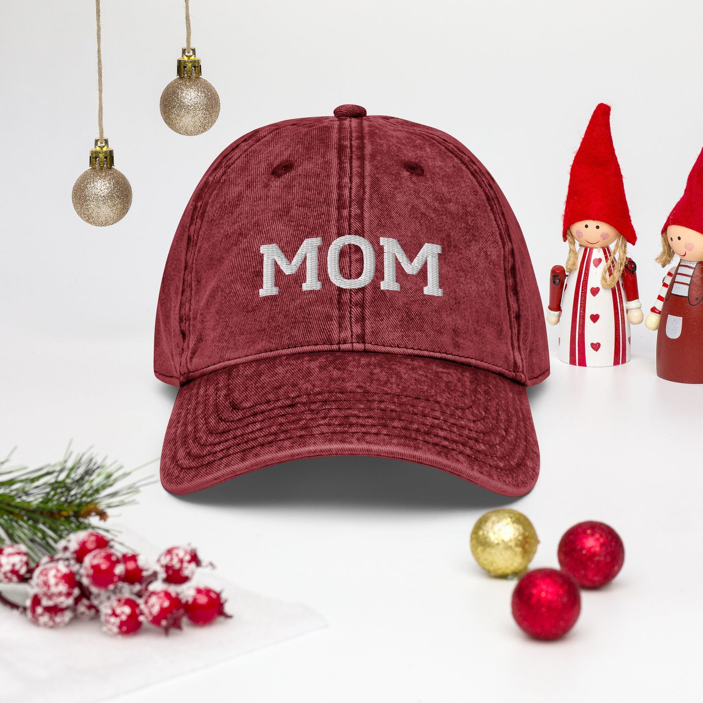 Mom Embroidered Cotton Twill Cap