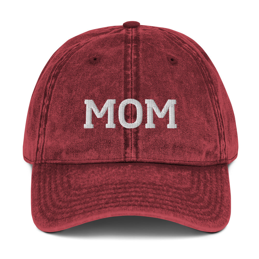 Mom Embroidered Cotton Twill Cap