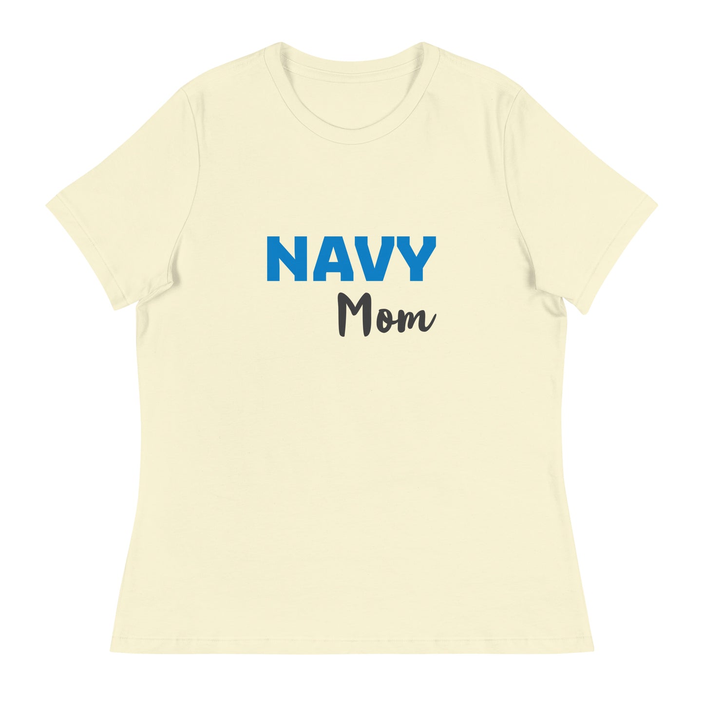 Navy Mom Printed T-Shirt