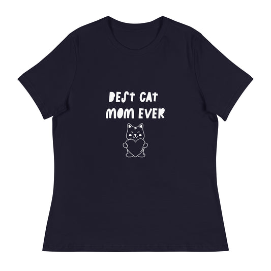 Best Cat Mom Ever Printed T-Shirt