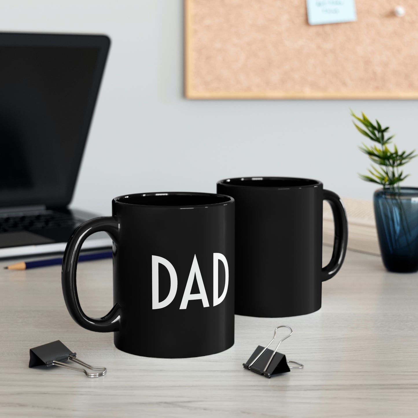 Dad Printed 11oz Black Mug