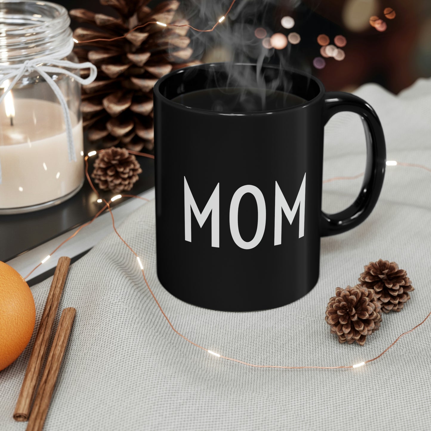 Mom Printed 11oz Black Mug