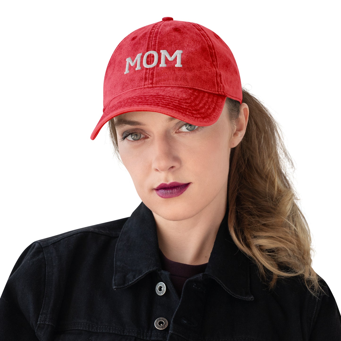 Mom Embroidered Cotton Twill Cap