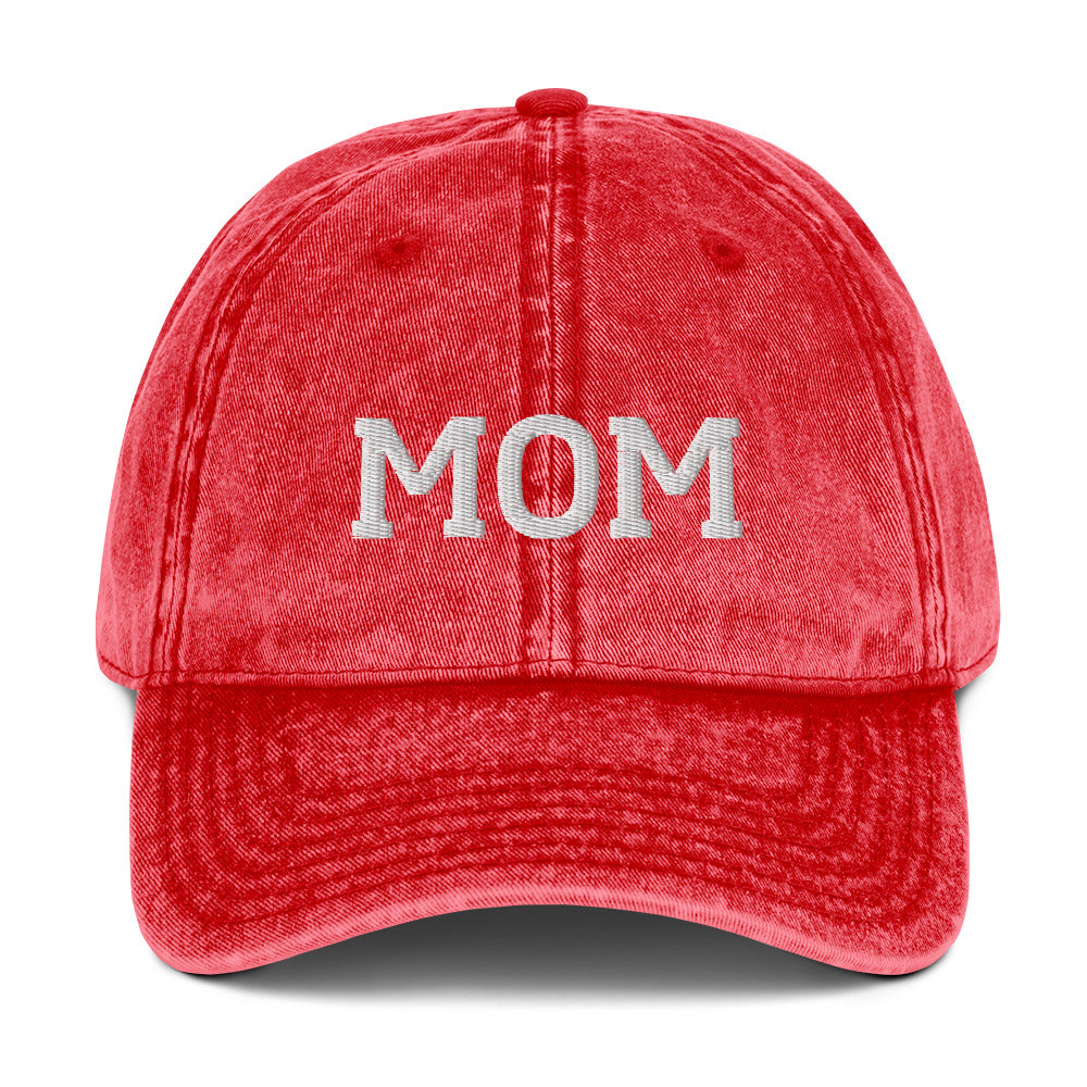 Mom Embroidered Cotton Twill Cap