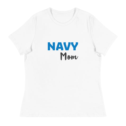 Navy Mom Printed T-Shirt